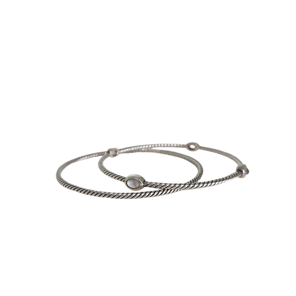 David Yurman Silver Cable Bracelet - Picture 4 of 7